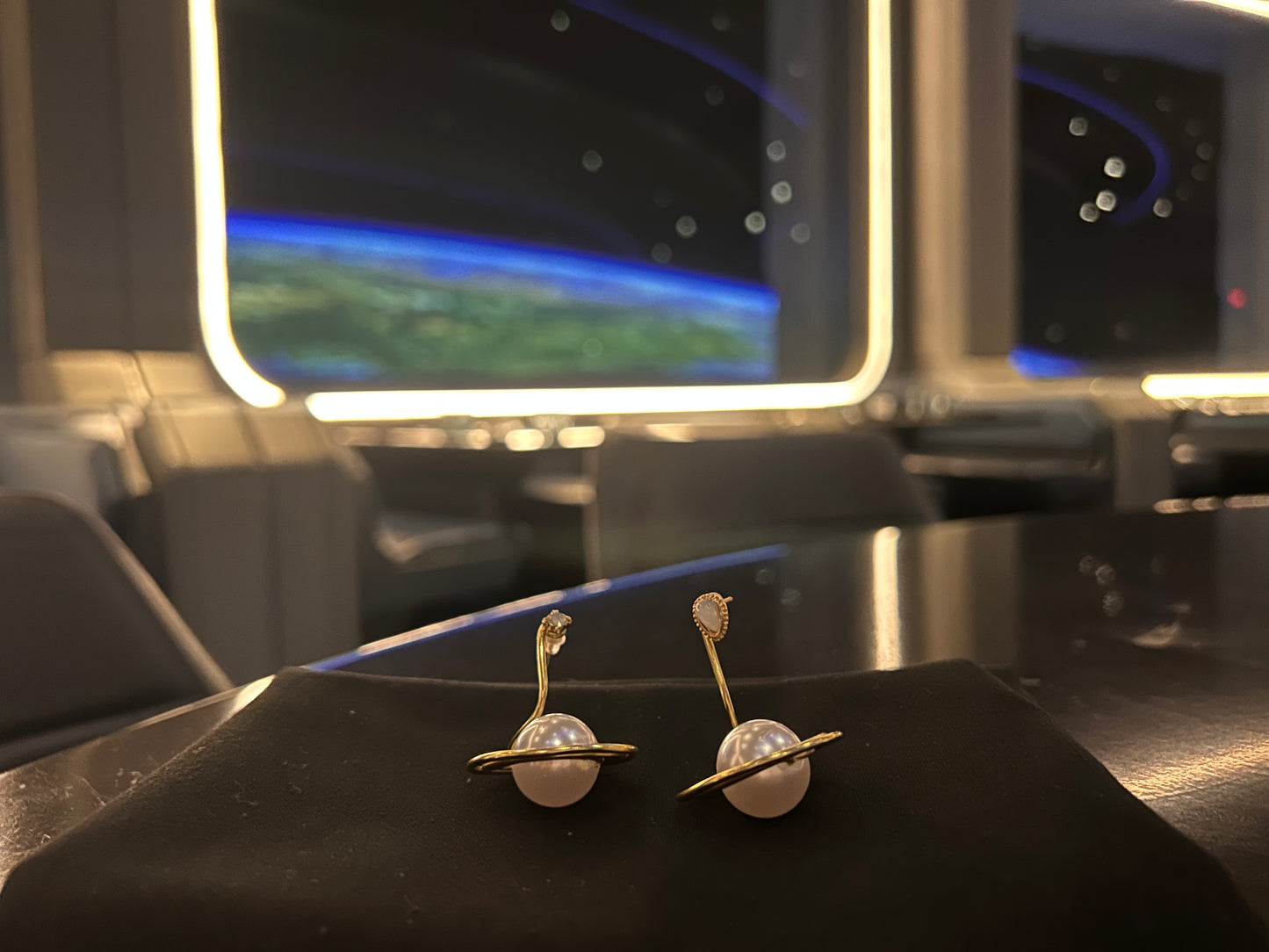 Saturn earrings