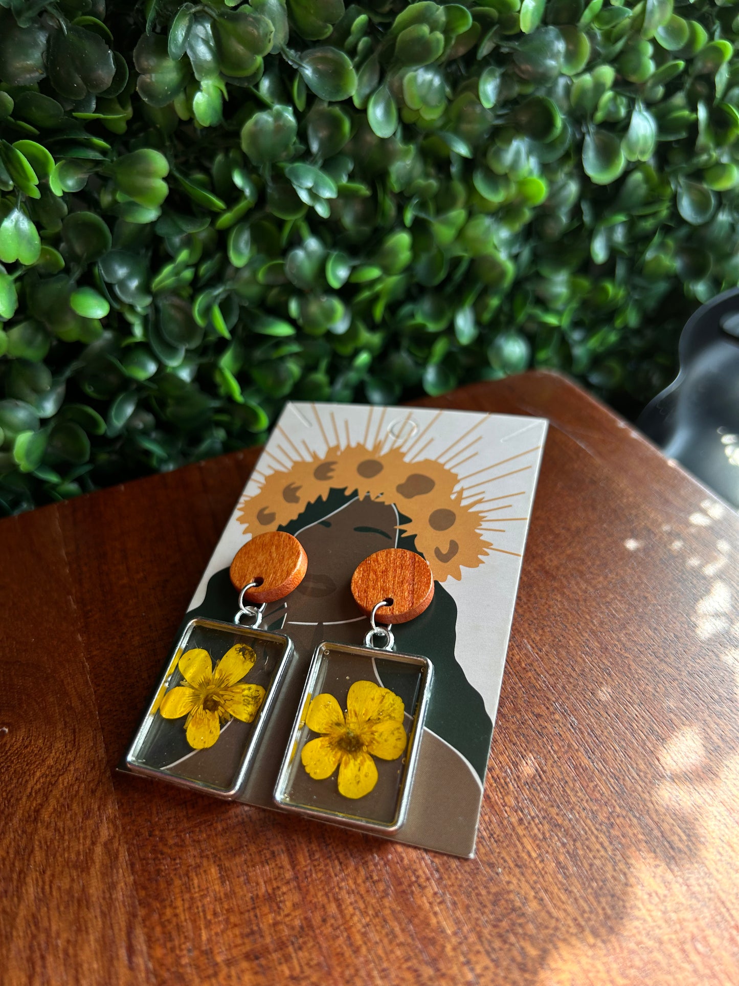 Custom made wildflower earrings