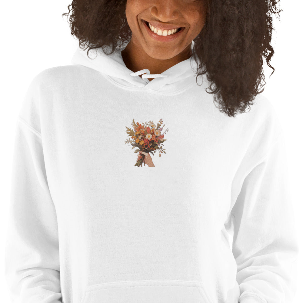 Hand Flower Bundle Embroidered Unisex Hoodie